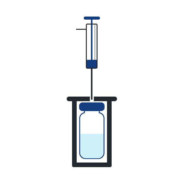 Spritzeninjektion Schritt 1